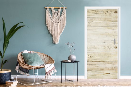 Sticker de porte Vintage - Bois - Planche - Sol - 80x205 cm - Poster de porte