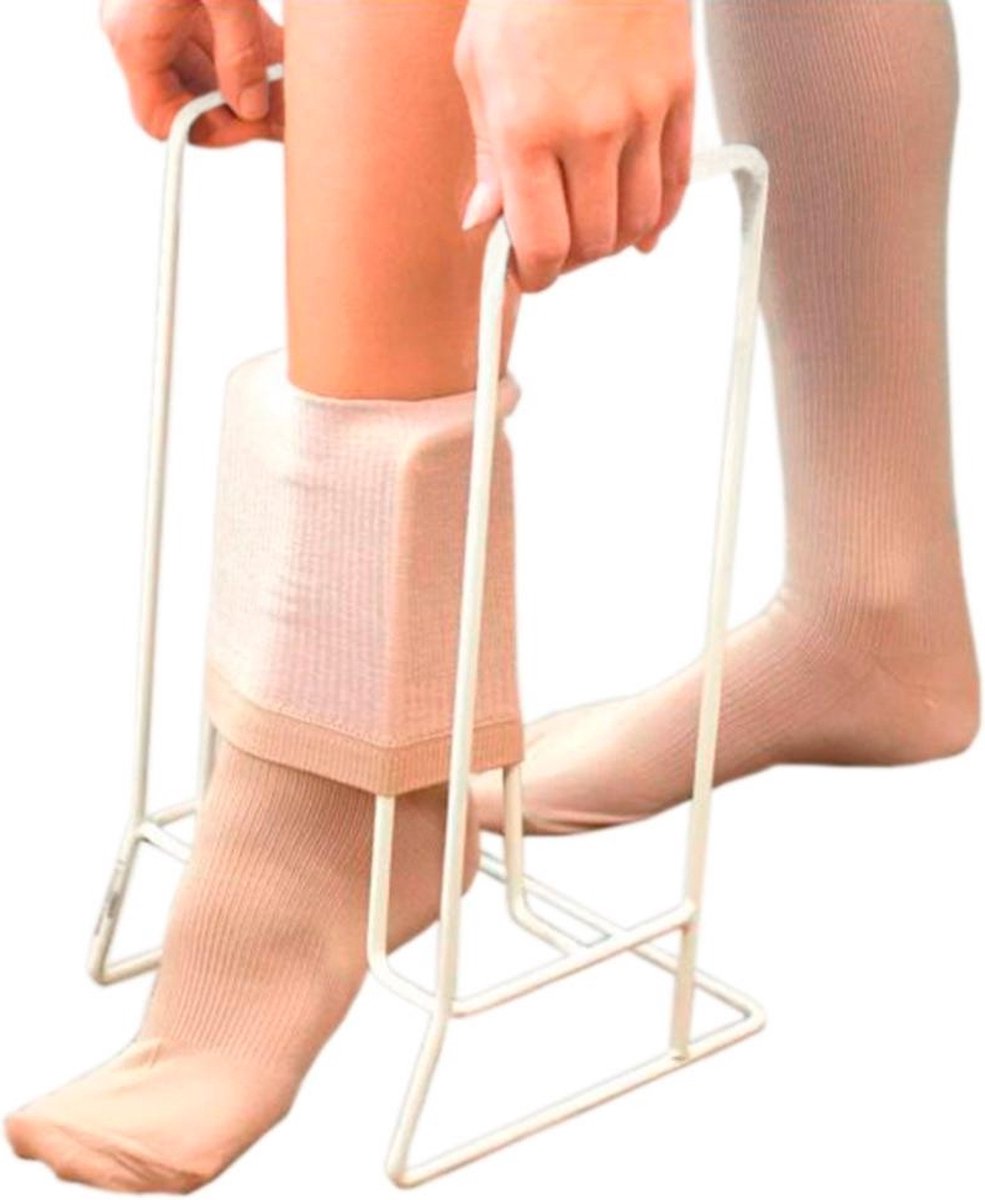 Goedkoopste Mobiclinic Sokaantrekker - Aantrekhulp voor sokken - Praktisch voor senioren of zwangeren vrouwen - Wit