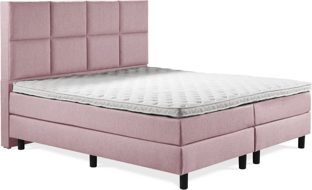 Boxspring Luxe 160x210 8 vlaks Oud Roze
