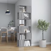 The Living Store Boekenkast - Classic - Meubelen - 60 x 24 x 186 cm - Grijs Sonoma Eiken