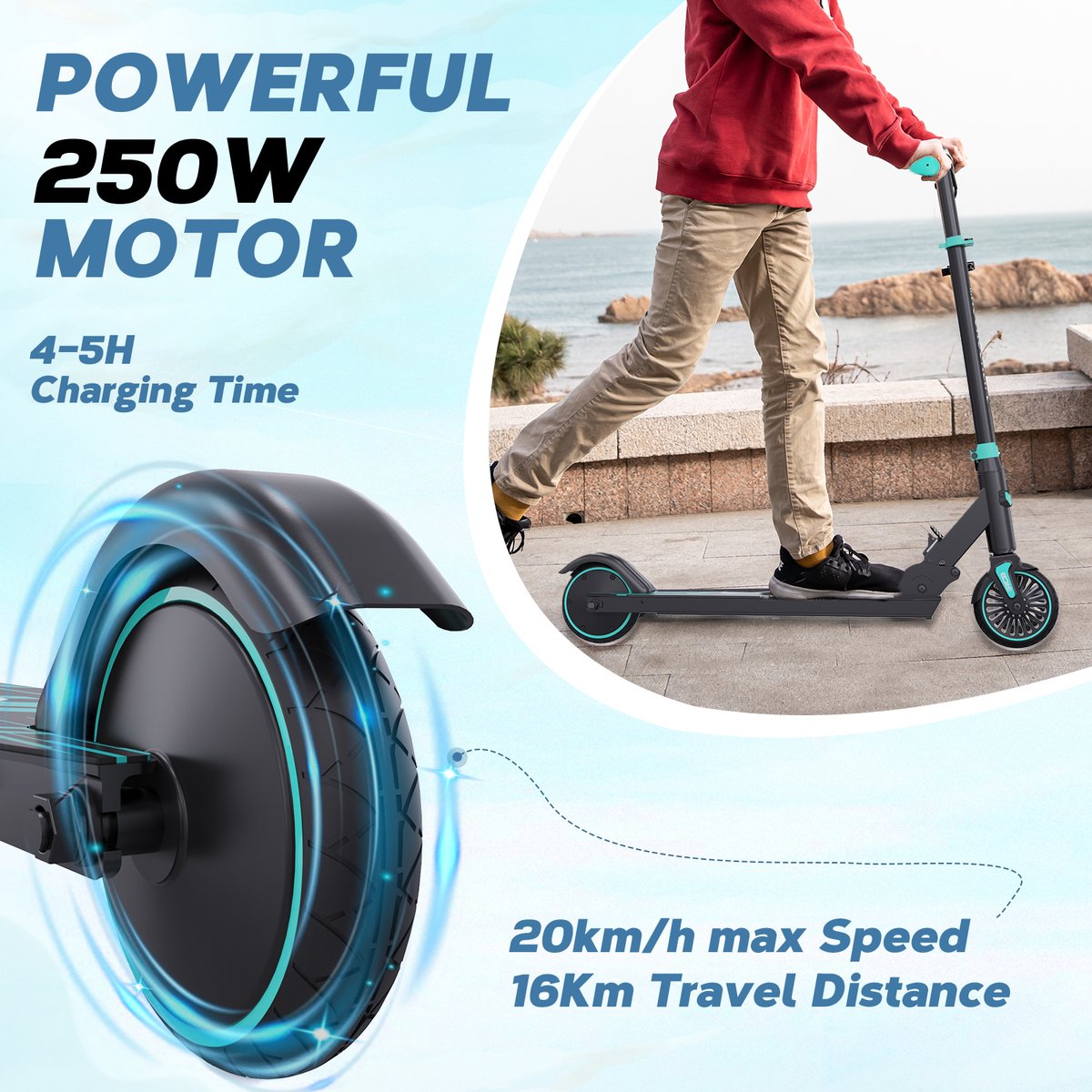 Elektrische Step Kinderen - Kinderstep Inklapbaar -20km/u - 5.5