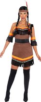 Funidelia | Deluxe Indiaanse kostuum voor vrouwen  Indianen, Cowboys, Western - Kostuum voor Volwassenen Accessoire verkleedkleding en rekwisieten voor Halloween, carnaval & feesten - Maat XXL - Bruin