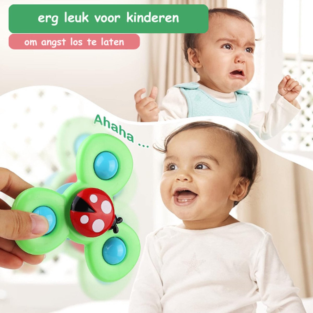 Jouets sensoriel Bébé avec ventouse - Jouet rotatif anti-insectes, ABS sans  BPA, pour