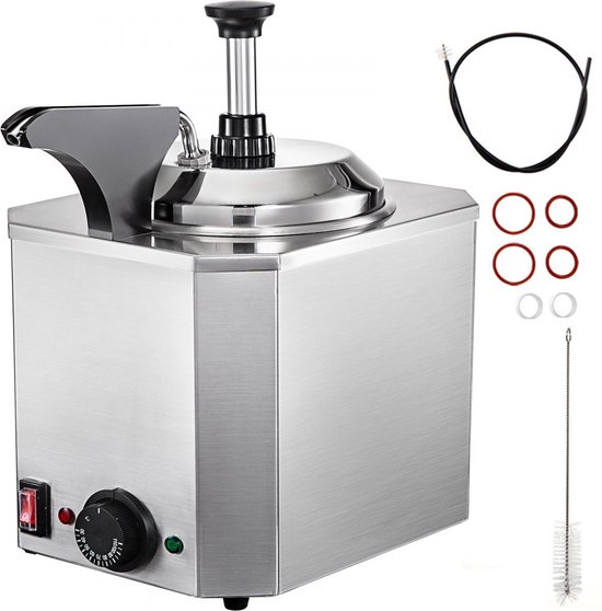 Elektrische Fudge Nacho Kaas Chocolade Dispenser Warmer met 1 Pomp voor Restaurant etc.