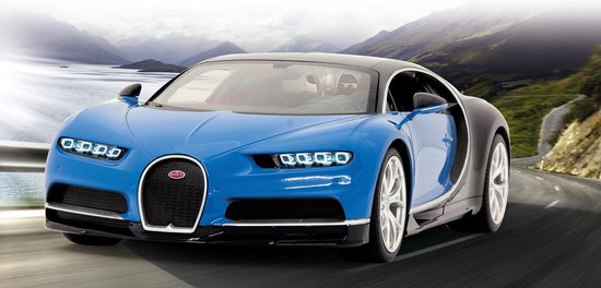 Rastar Bugatti Veyron Chiron RC 1:14 blau - kopen bij