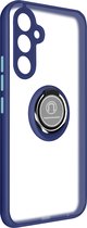 Bi-materiaal Case geschikt voor Samsung Galaxy A54 5G Ring Stand-Functie Blauw