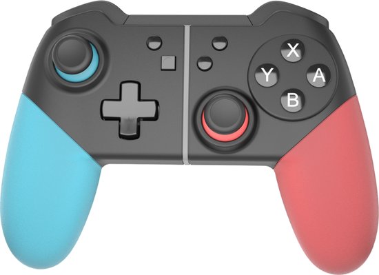 Qware Gaming - Controller - Bluetooth Game Controller - Geschikt voor Nintendo Switch - OLED - Extra Grip - Oplaadbaar - Draadloos - Rood/Blauw