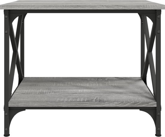 vidaXL Table d'appoint 55 x 38 x 45 cm Bois traité Chêne Sonoma gris