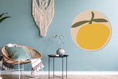 WallCircle - Muurstickers - Behangcirkel - Fruit - Abstracte kunst - Modern - 100x100 cm - Muurcirkel - Zelfklevend - Ronde Behangsticker XXL