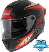 Axxis Hawk SV Evo Integraal helm Ixil mat zwart rood M - Motorhelm / Brommerhelm