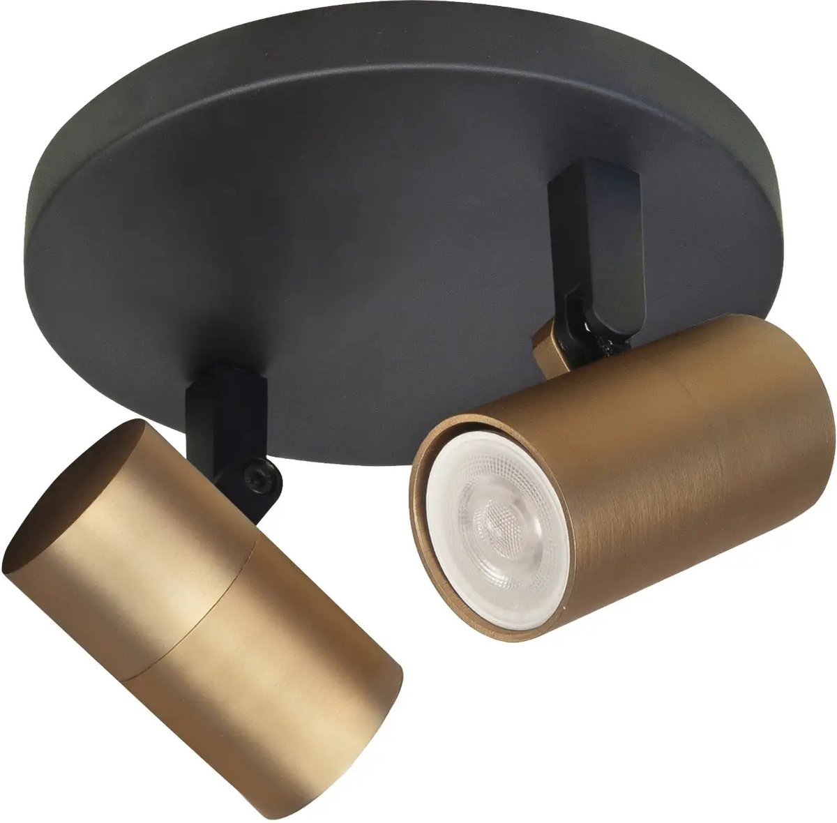 Spot Picollo 2 lichts Ø 15 cm incl mini GU10 zwart goud