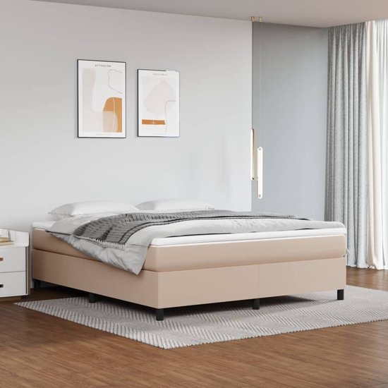 The Living Store Boxspringbed - - 180 x 200 cm - Duurzaam kunstleer en pocketveringmatras