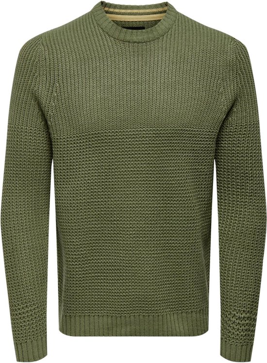 Pull Homme ONLY & SONS ONSADAM 5 STRUC CREW KNIT - Taille S