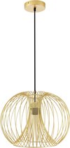 Hanglamp - Hanglampen eetkamer - Lampenkappen hanglampen - Plafondlampen - Staal - Goud - Ø 37 x 150 h cm