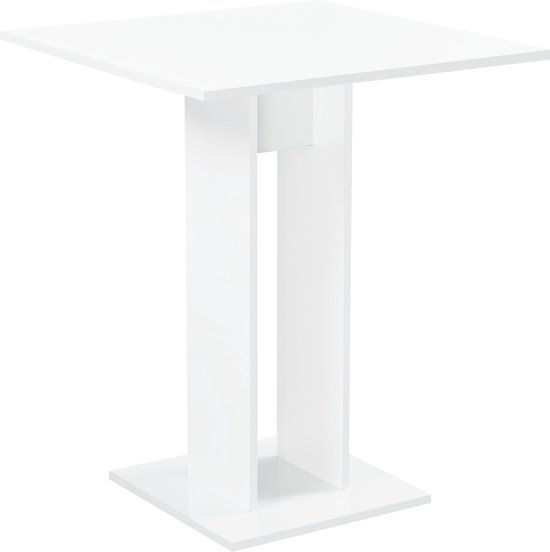 Eettafel Tilda - 65x65x78 cm - Wit - Spaanplaat - Stijlvol design