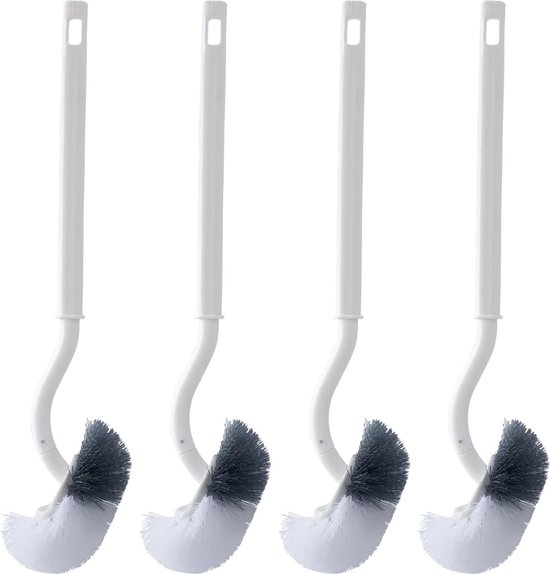 Buemag Toiletborstel - blauw met wit - met randreiniger - 41 cm | Fun en Feest