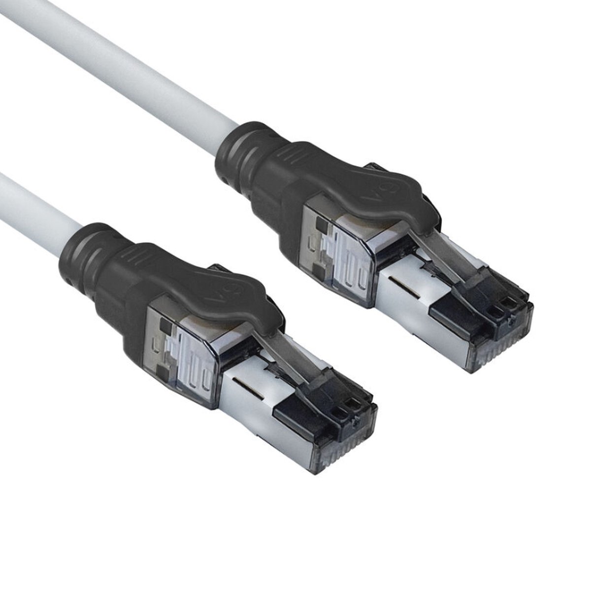 Image of ACT Grijze 1,5 meter S/FTP CAT6A IDC 4PPoE / PoE++ 100W LSZH patchkabel snagless met RJ45 connectoren FB4051