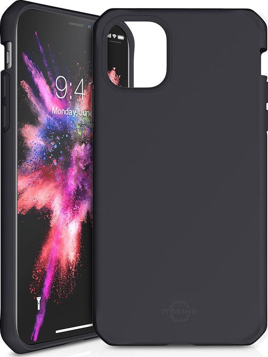 Itskins, Hoesje geschikt voor iPhone 11 Pro - Hybride Hardcase, Zwart