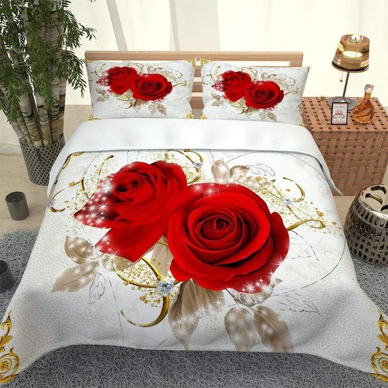 Dindi Home - Dekbedovertrek Funky Frills - 240x220 cm - Roze | Leen Bakker