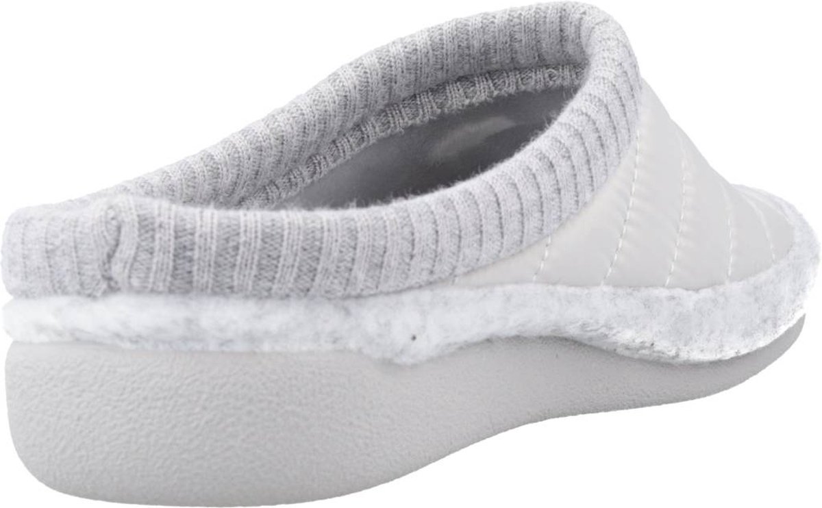Damesslipper in klompstijl van gewatteerde stof en vilt | MORA-TK