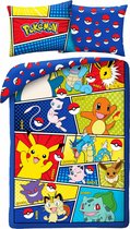 Pokemon Dekbedovertrek screams 140 x 200 cm - 70 x 90 cm - Katoen