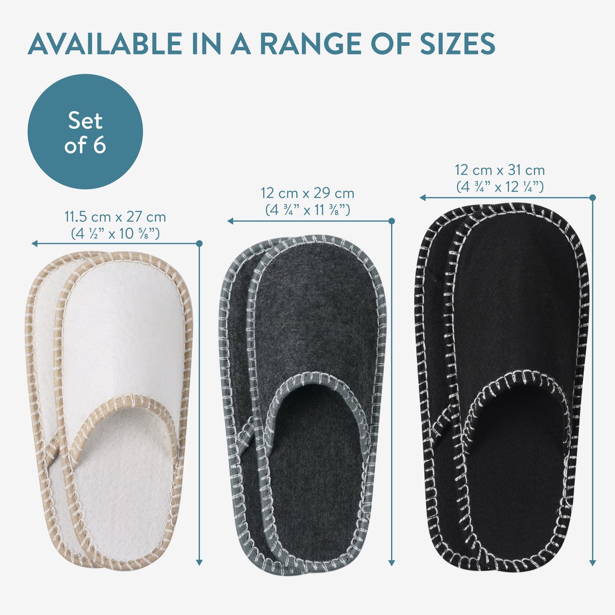 JEMIDI 6 Gasten Pantoffels Antislip Universele Paar Huissloffen Comfortabel Ophangbaar Slippers Voo 1574427 4