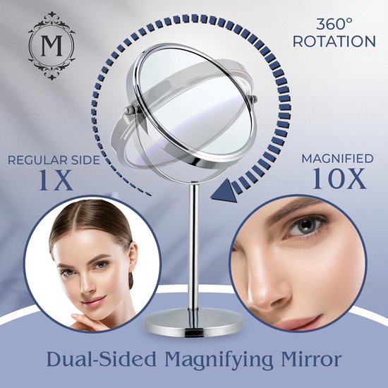 UNIQ Compacte dubbele -side cosmetische spiegel met 10x vergroting - zwart Make-up spiegel ✔️ online kopen UNIQ Compacte dubbele -side cosmetische spiegel met 10x vergroting - zwart Make-up spiegel ✔️ online kopen