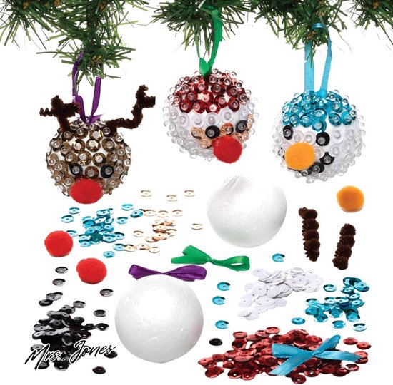 Houten kerstballen - Baker Ross