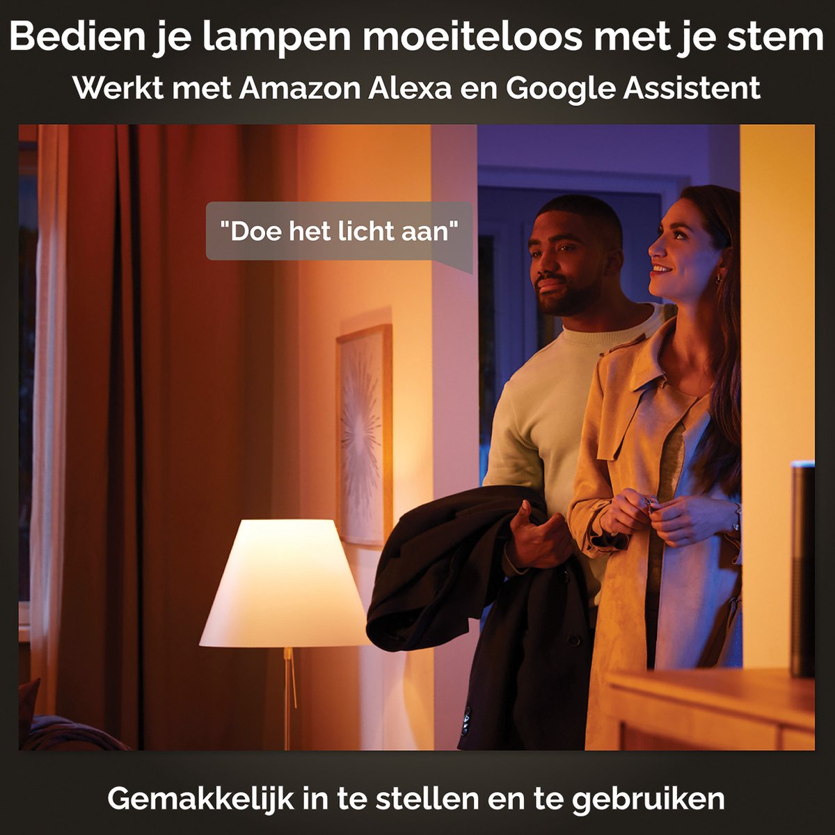 Philips Hue Tento plafondlamp - warmwit licht - rond - zwart - Ø30 cm — afbeelding 4
