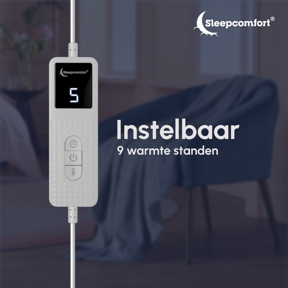 Afbeelding 2 van Elektrische Deken 1 persoons - 180x130 cm- elektrisch deken - 3 Standen - 1 Persoons - Warmtedeken - Ideaal kerstcadeau warmte deken - electrische deken 1 persoons - Grijs antraciet