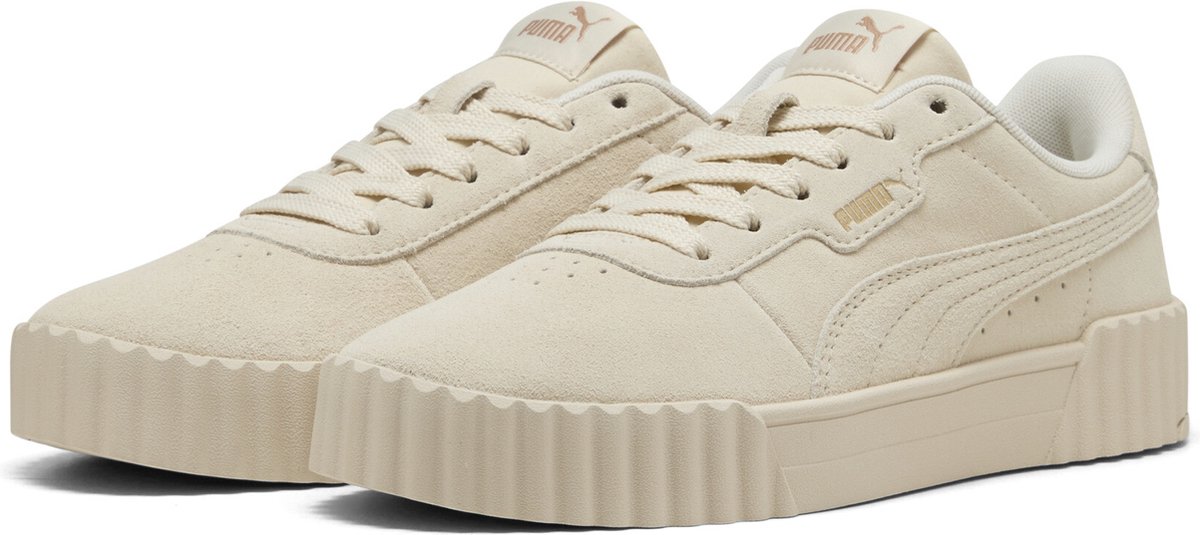 PUMA Carina 3.0 SD Dames Sneakers Alpine Snow-PUMA Goud