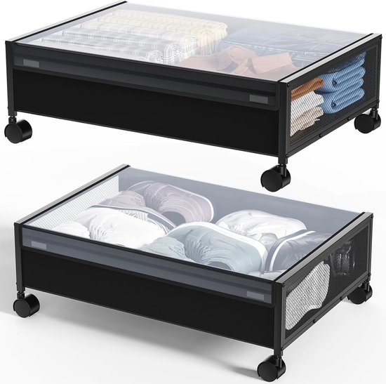 Bed met laden voor extra opbergruimte of logees