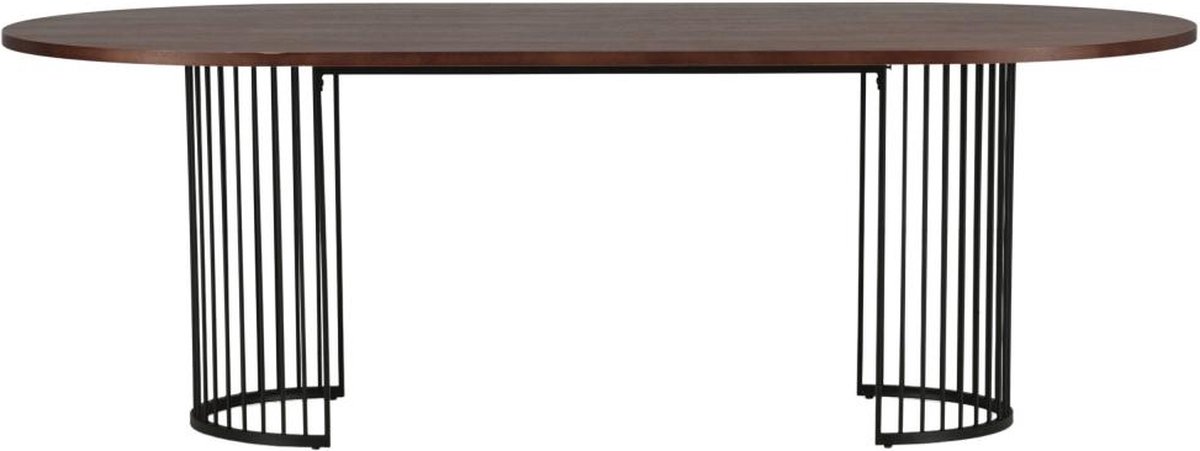 Svea - Zaru deens ovale eettafel - 220 x 110 cm - walnoot