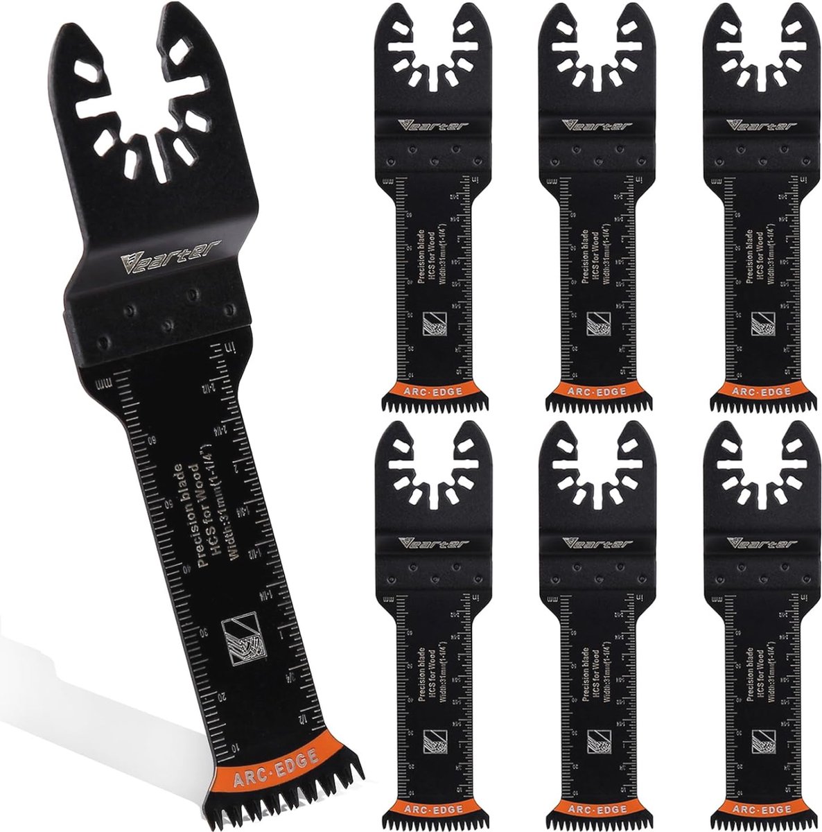 Multitool Zaagbladen Set 31 mm - 7-delige HCS Oscillatie Gereedschap voor Hout en Kunststof