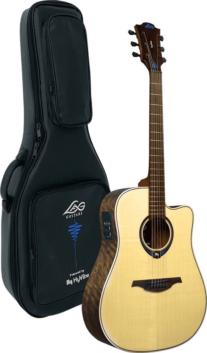 LAG Guitars Tramontane HyVibe 20 THV20DCE Glossy E/A westerngitaar met ingebouwd multi-effect en bluetooth