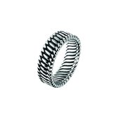 Selected Jewels Dames Ring Zilver - ZilverkleurigZwart - 21.50 mm / maat 68