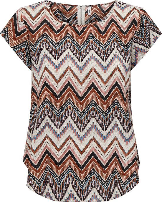Only Vic S/S AOP Top Dames - Maat M (40)