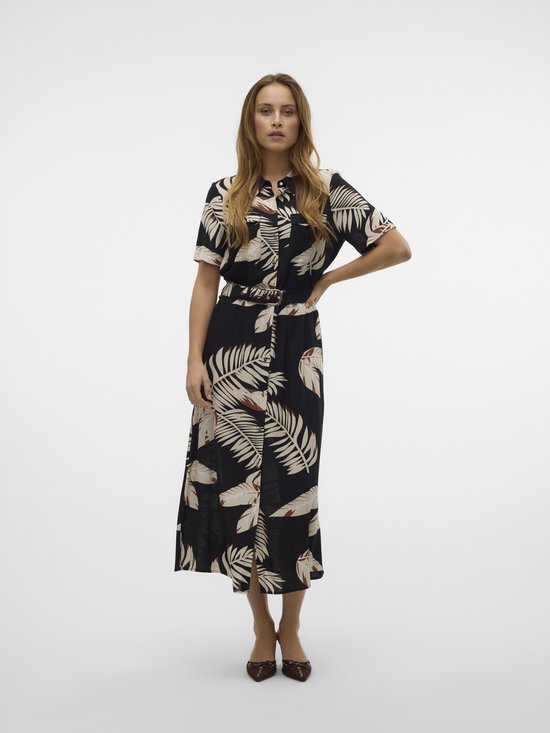 VERO MODA - ROBE CHEMISE 7/8 VMEASY JOY GOLD WVN GA - Femme - Robe maxi