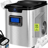 COSTWAY IJsblokjesmachine 24kg per dag Crushed Ice Maker, ijsmachine ijsblokjesbereider incl. schep en timer, 2,5L watertank, zelfreinigende functie