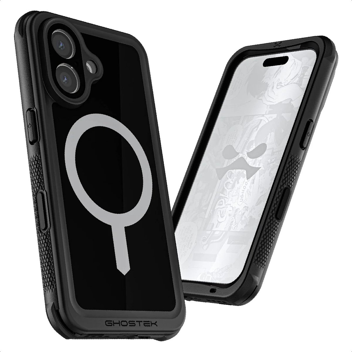 Ghostek - iPhone 16 Nautical Slim Hoesje - Compatibel met MagSafe - Militair-Grade Bescherming - Zwart