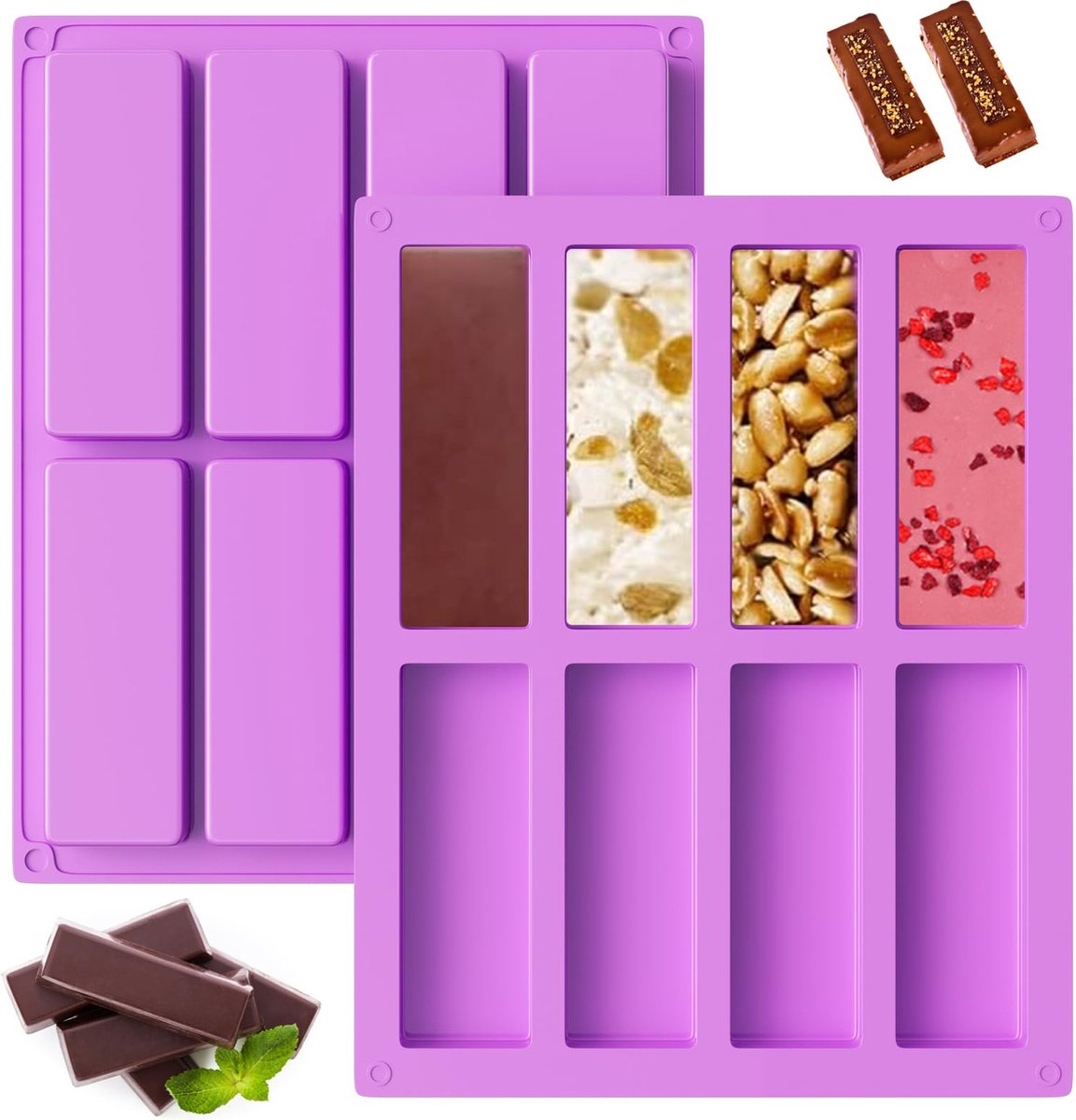 Goodivery ® Siliconen Bakvorm voor Muesli- en Energiebars met Antiaanbaklaag