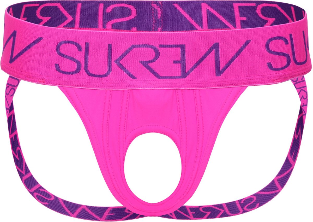 Goedkoopste SUKREW U-Style Jockstrap Shocking Pink - MAAT S - Heren Ondergoed - Jockstrap voor Man - Mannen Jock