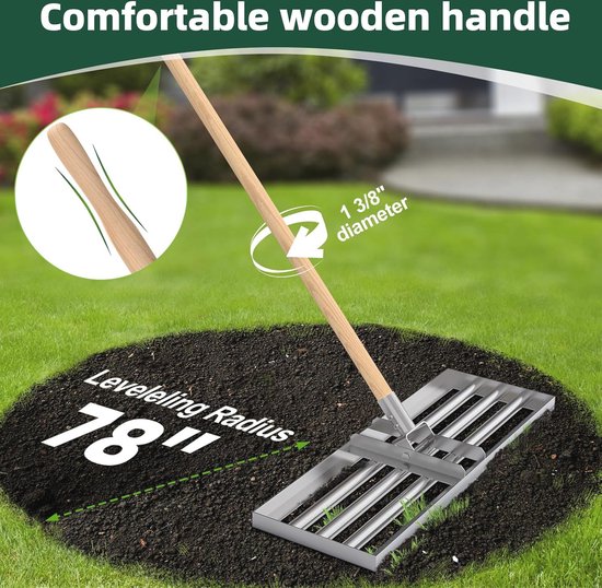 Gazonnivelleringshark 76 cm - Bodemniveller voor tuin en gras — afbeelding 2