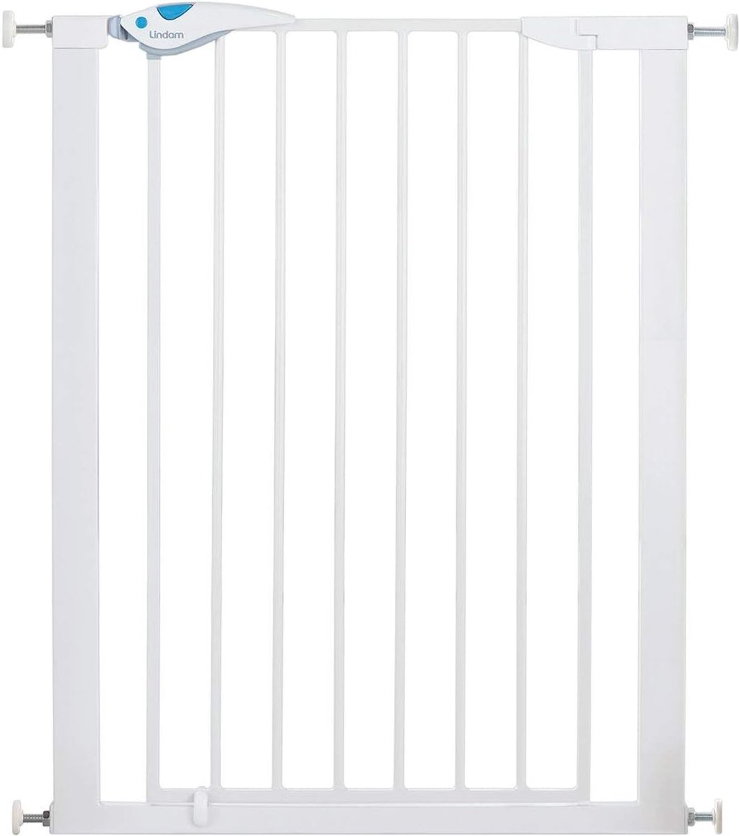 Goedkoopste Extra Hoog Deurbeschermingsrooster voor Veiligheid - 91,44 cm Geschikt voor Deuren tot 117 cm - Eenvoudige Drukbevestiging zonder Boren - Wit