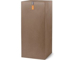 Capi Europe - Pilaar Smooth NL - 36x79 - Warm taupe - Bloempot voor binnen en buiten - Levenslang garantie - Breukbestendig - 100% Recyclebaar - CO2 Neutraal geproduceerd - KWT243
