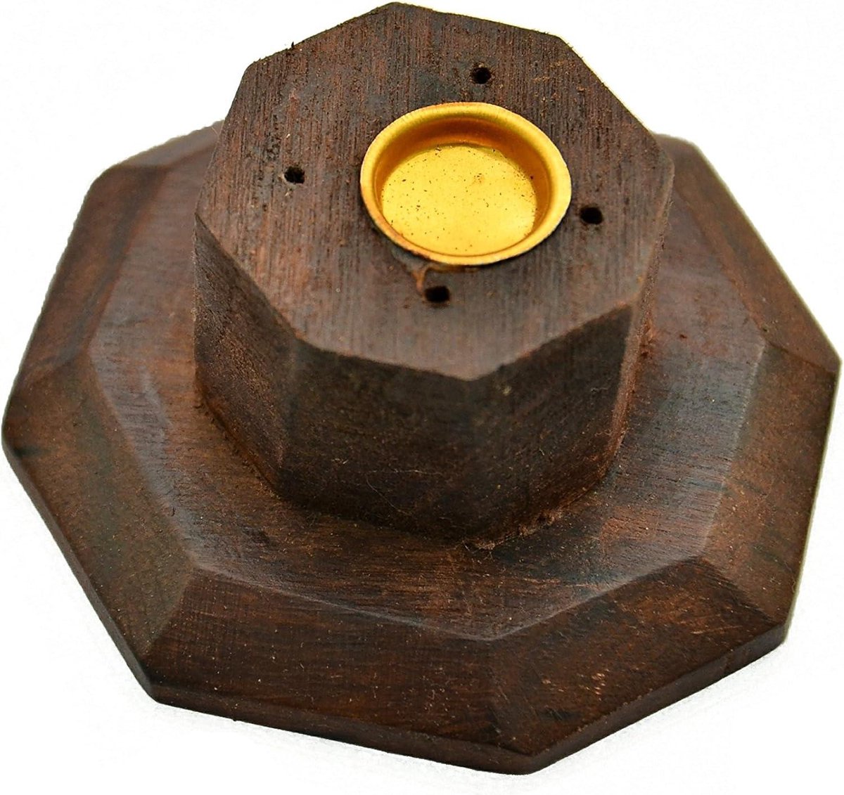 Goedkoopste Sheesham Houten Toren Burner-Thai Buddha Wierook Stick Houder-Hoogte 31cm-Base 7.5 x 7.5cm