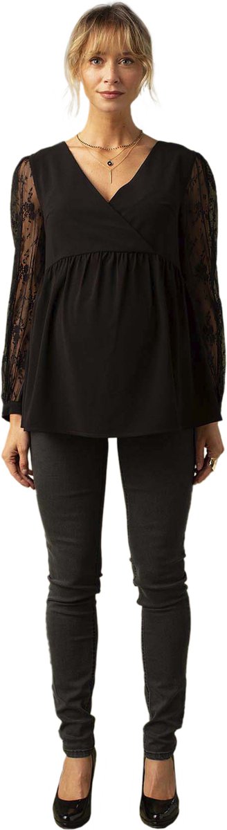 Envie de fraise Zwangerschapsblouse van crкpe en kant ENVIE DE FRAISE