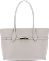 FURLA Leren Shopper Goccia Tote Bag Vaniglia Beige