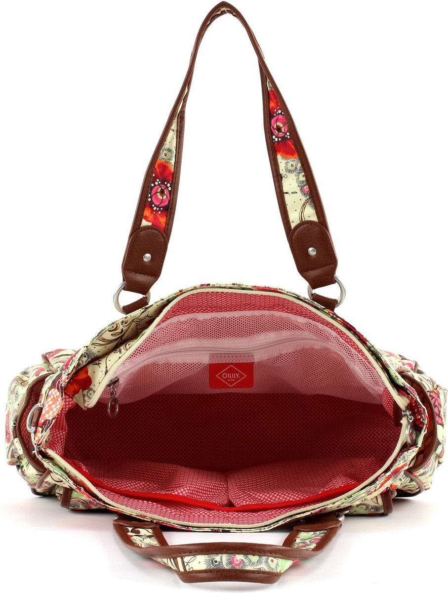 Oilily Schoudertas Luiertas Tropical Birds Diaper Bag Cream-White Wit Veelkleurig – foto 6