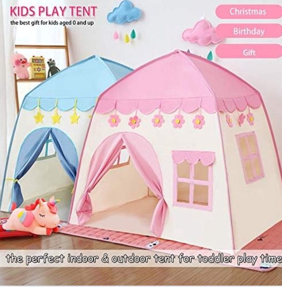 Kinderspeeltent met sterrenverlichting (roze) van Tinyland. — afbeelding 4
